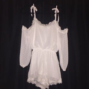 NWT summer white romper